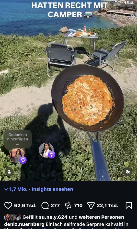 Instagram insights showing 1.7 million views for a camper travel video